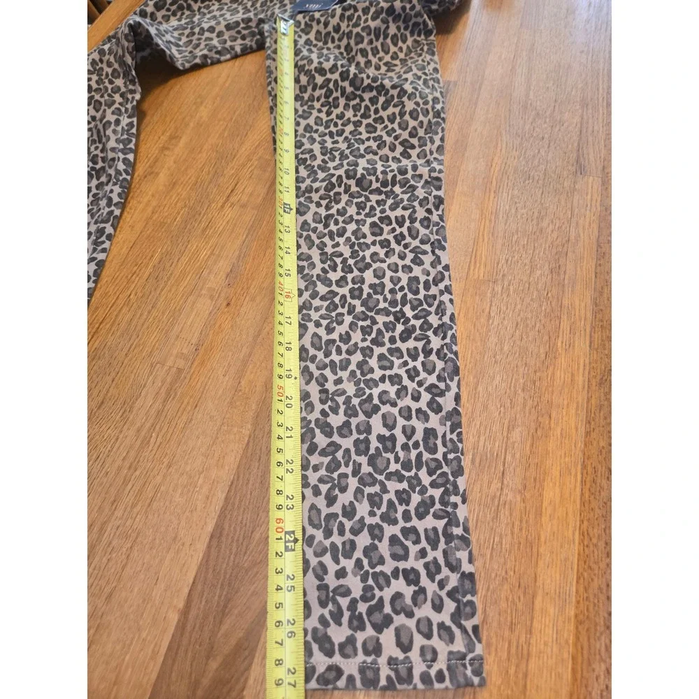 YMI Women 7/28 Brown Tan Bold‎ Cheetah Animal Print High Rise Skinny Ankle Jeans